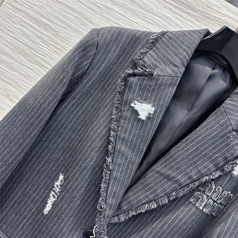 M1um1u denim suit jacket