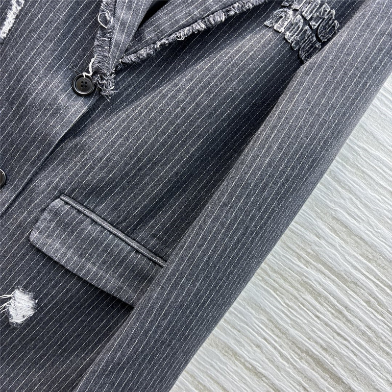 M1um1u denim suit jacket