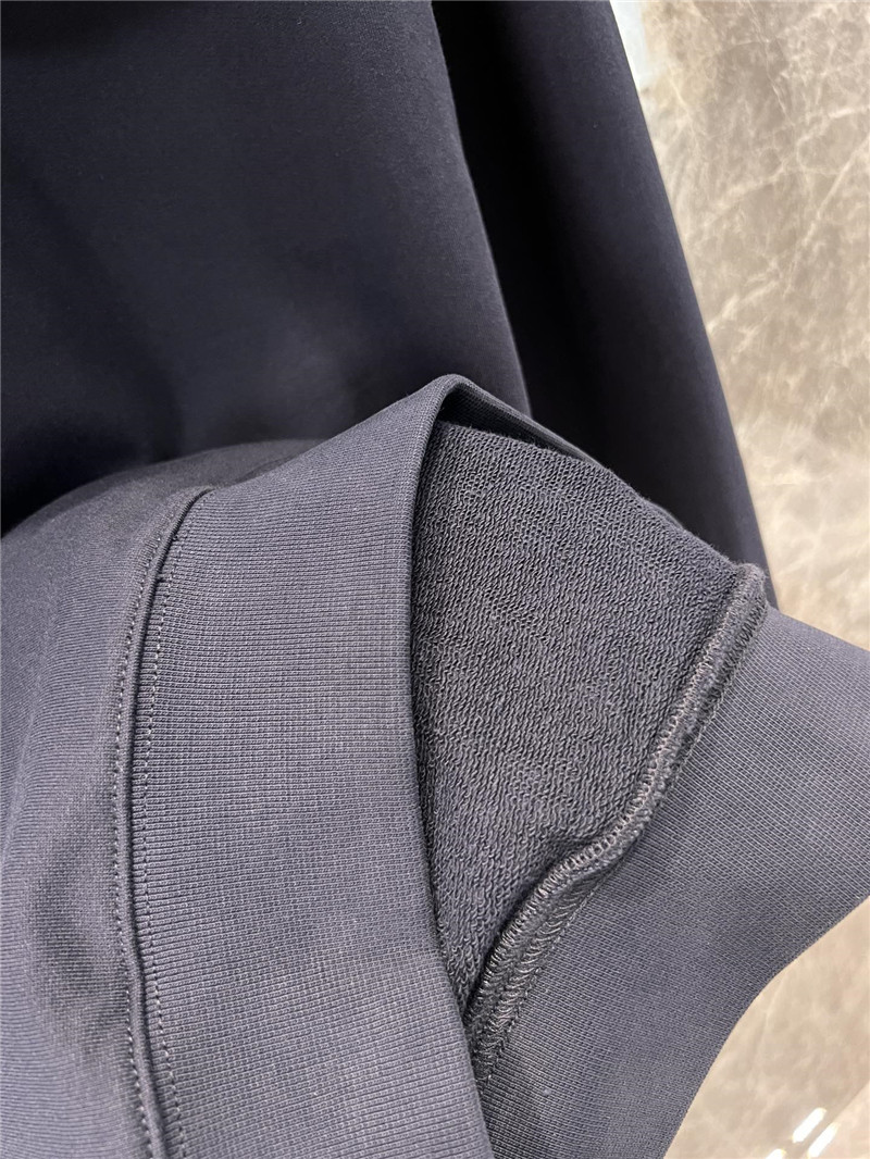 Gvc*1 navy logo cotton hoodie