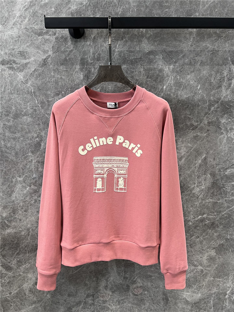 Ce1i*e triomphe cotton fleece sweatshirt pink