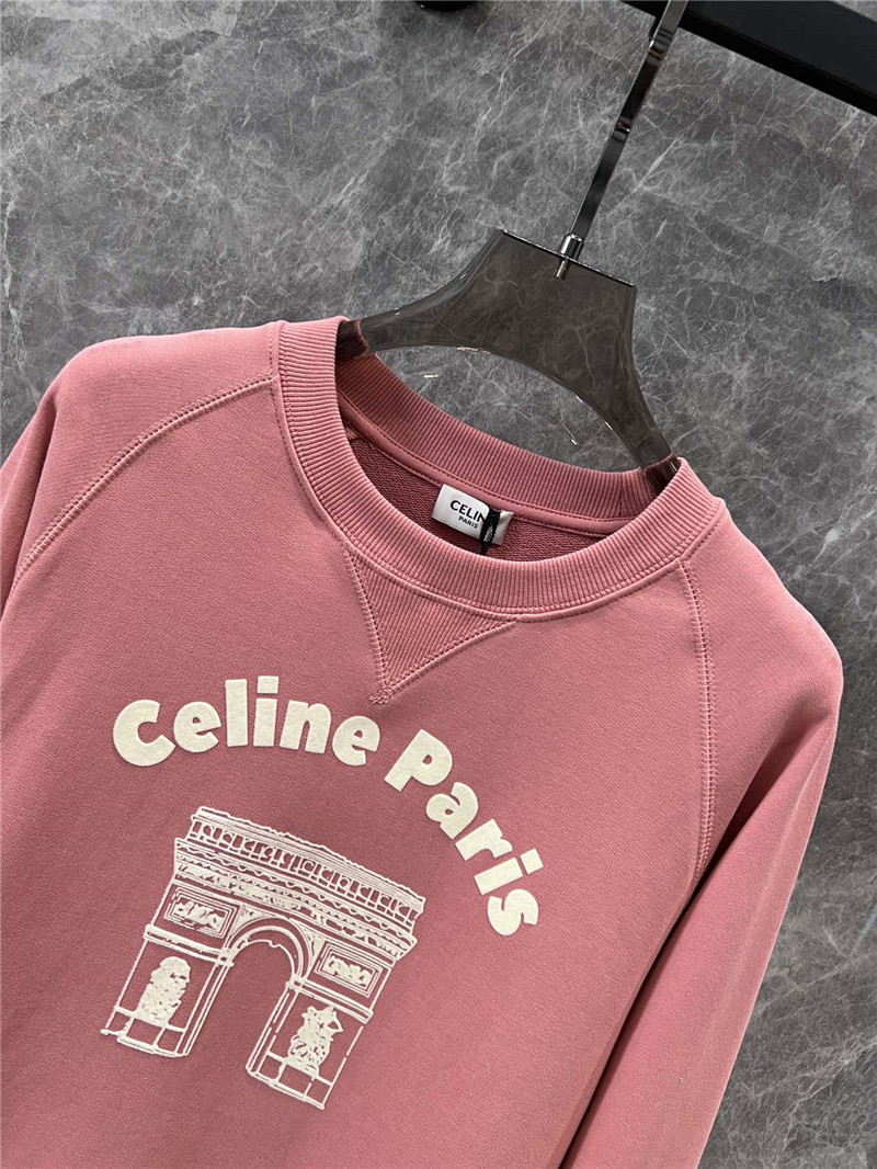 Ce1i*e triomphe cotton fleece sweatshirt pink