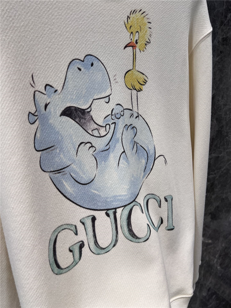 Gvc*1 cartoon cotton sweatshirt ivory