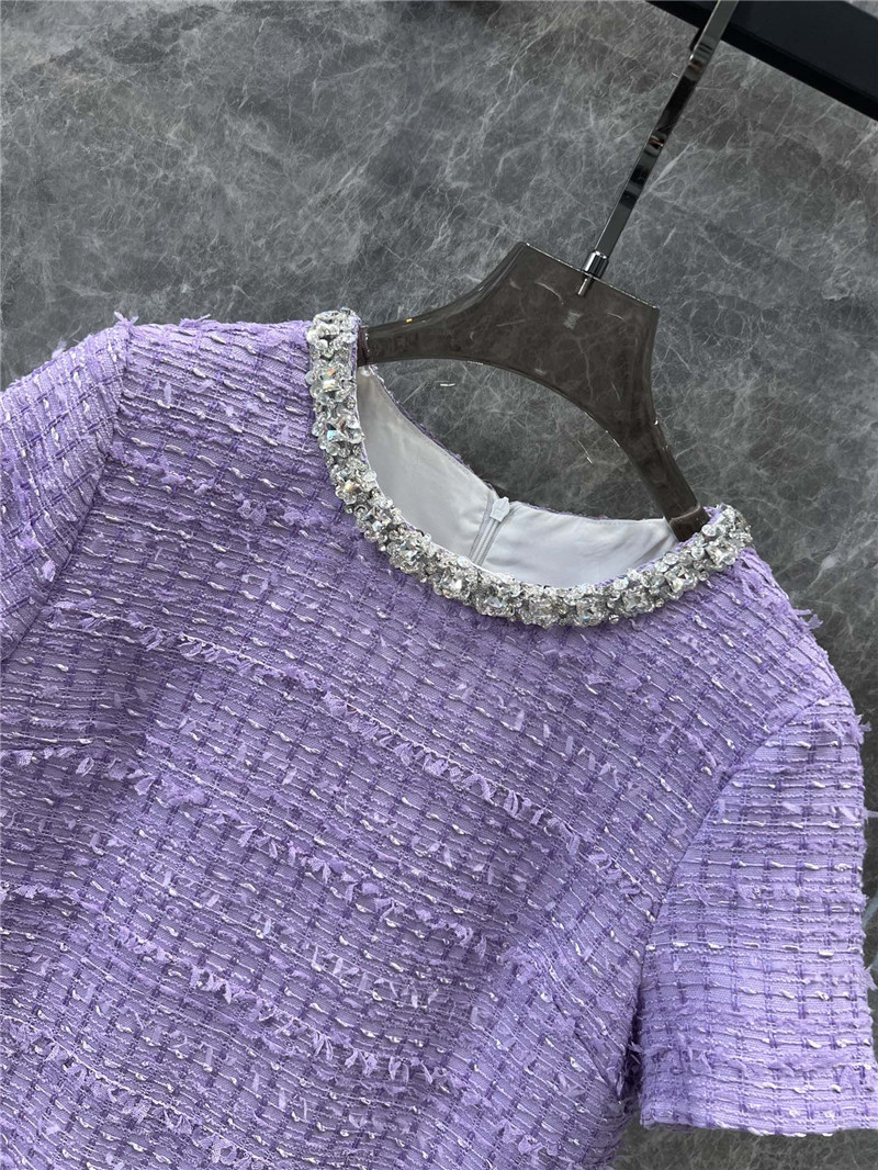 Ch**el woolen short sleeve dress