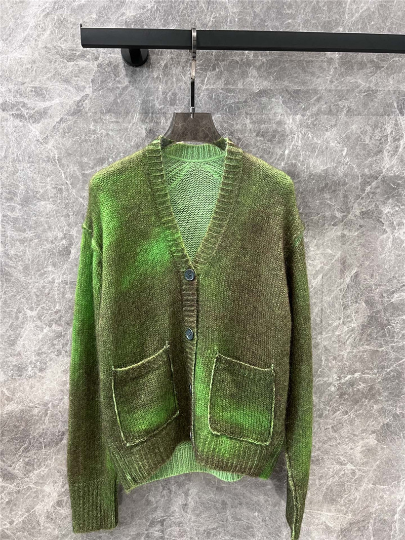 Acne Studios Green Sprayed Cardigan