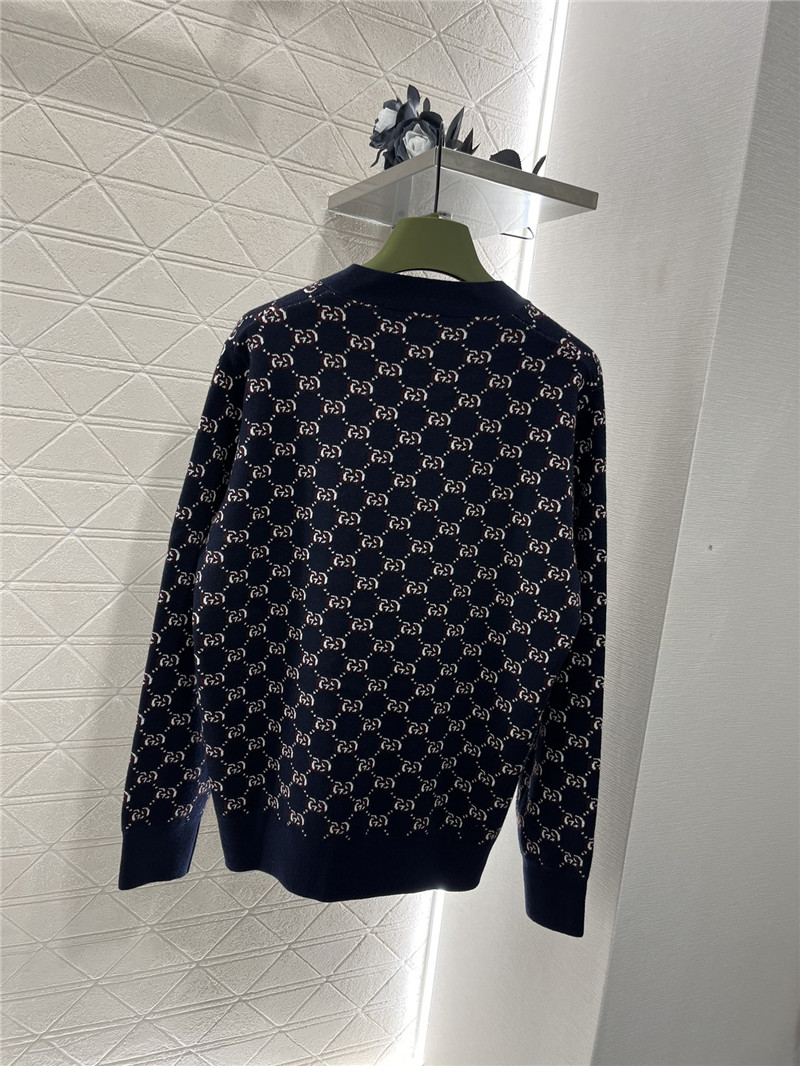 Gvc*1 jacquard cardigan with gg shadow motif