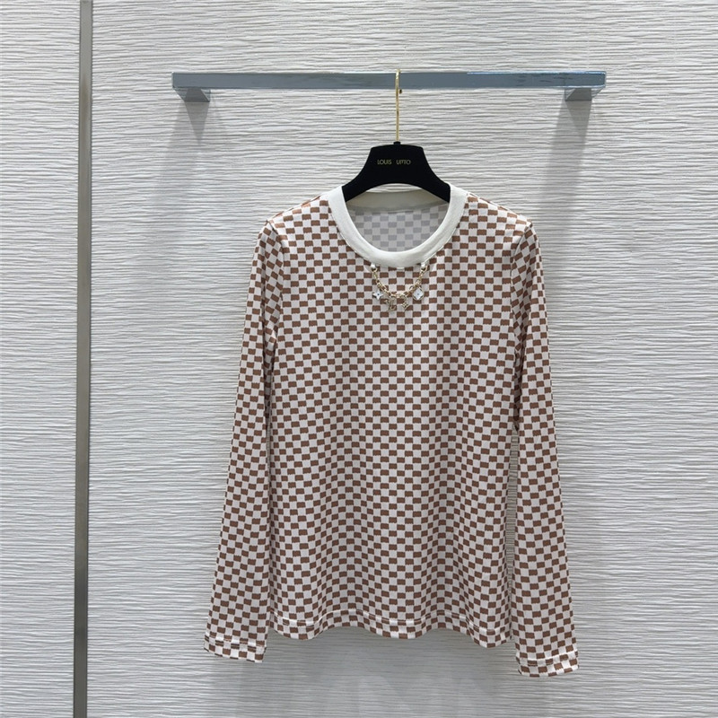 l0vis Vvtt0n lv checkerboard top