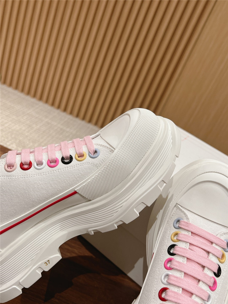 a1exa*der Mcqv*en pink tread slick lace-up sneakers