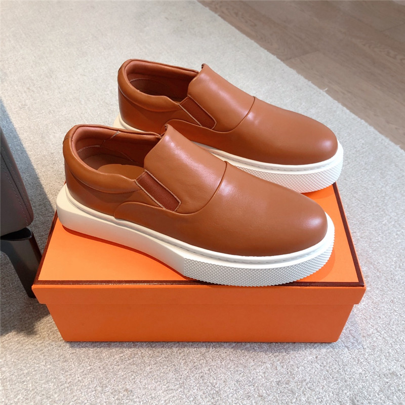 H**me5 brown slip-on sneaker