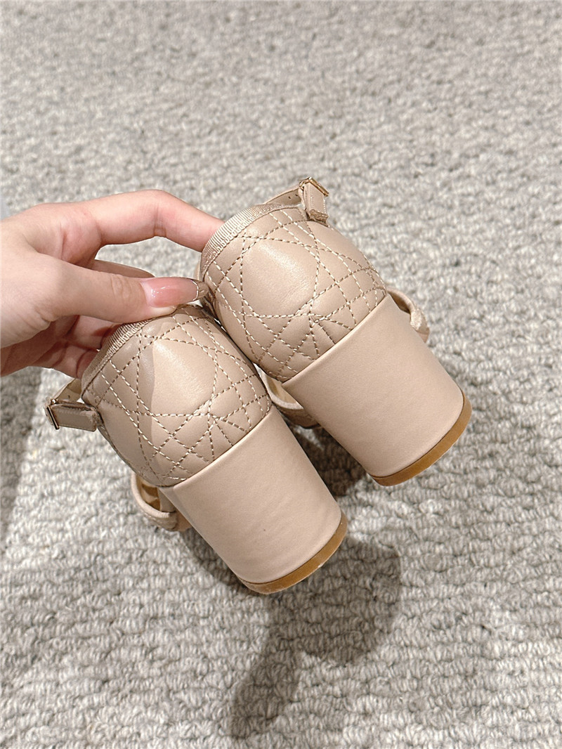 D10r nude ballet pumps quilted cannage calfskin
