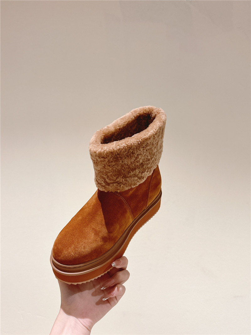Ch**el suede shearling ankle boots