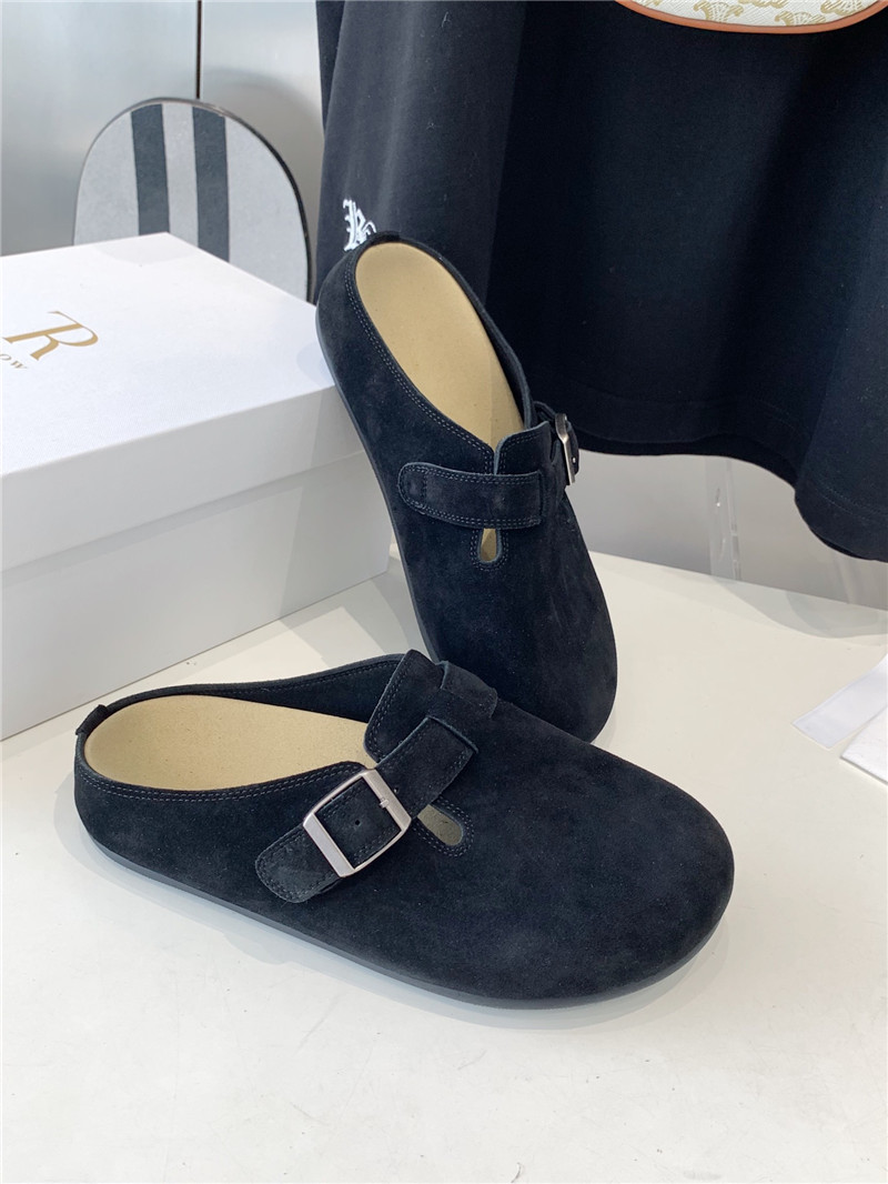 The R0w hugo slide in navy suede
