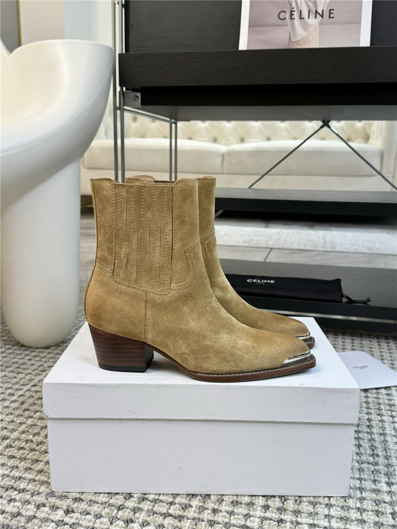 Ce1i*e beige suede chelsea boots for women