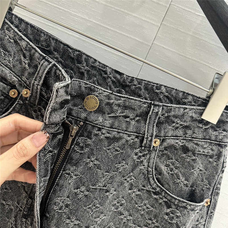 l0vis Vvtt0n lv jacquard denim trousers