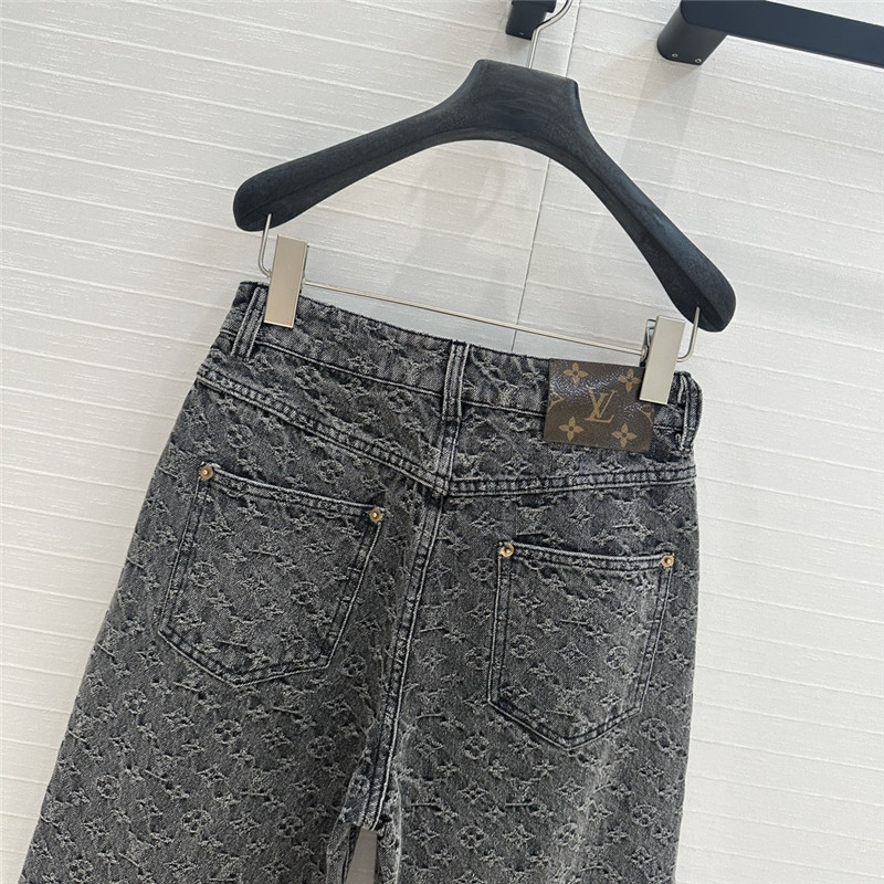 l0vis Vvtt0n lv jacquard denim trousers