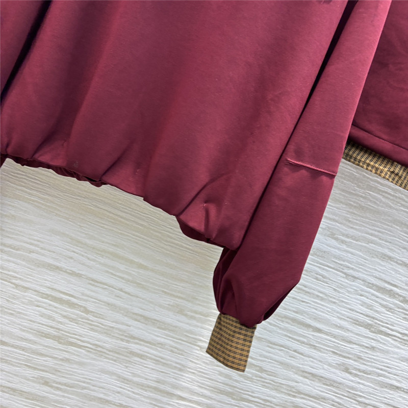 M1um1u fake two-piece sweatshirt + skirt set
