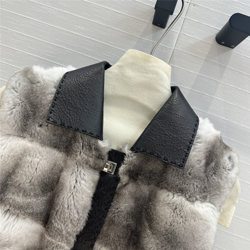 D10r horizontal striped vest jacket