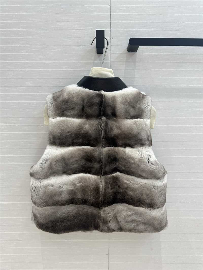D10r horizontal striped vest jacket