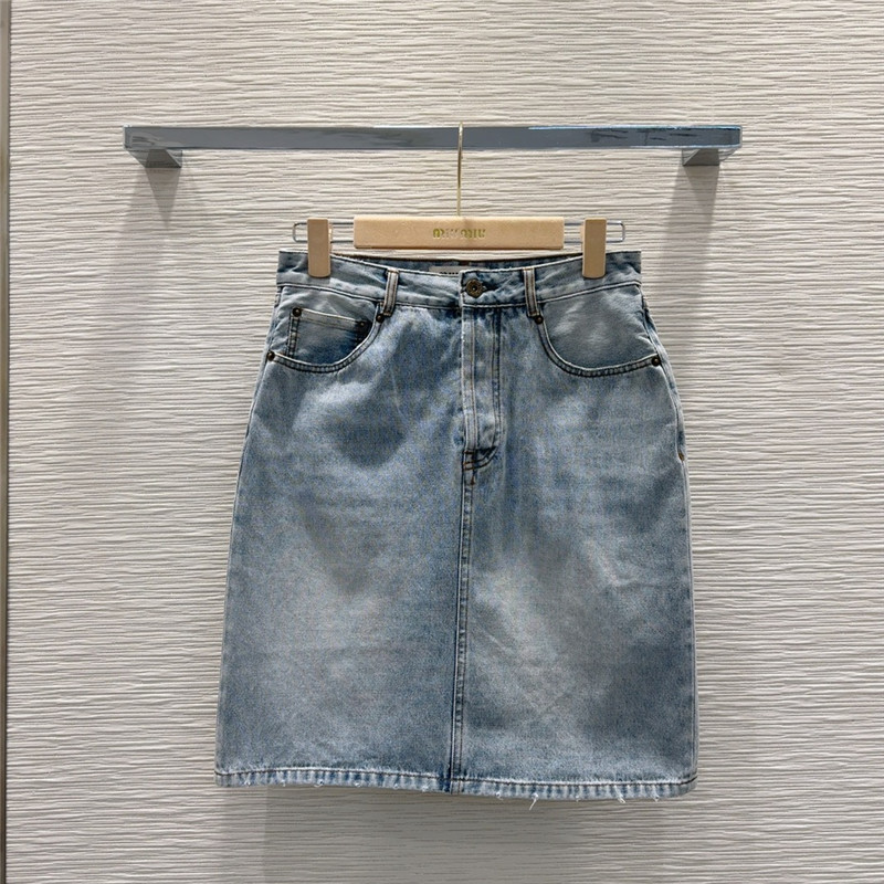 M1um1u denim short skirt