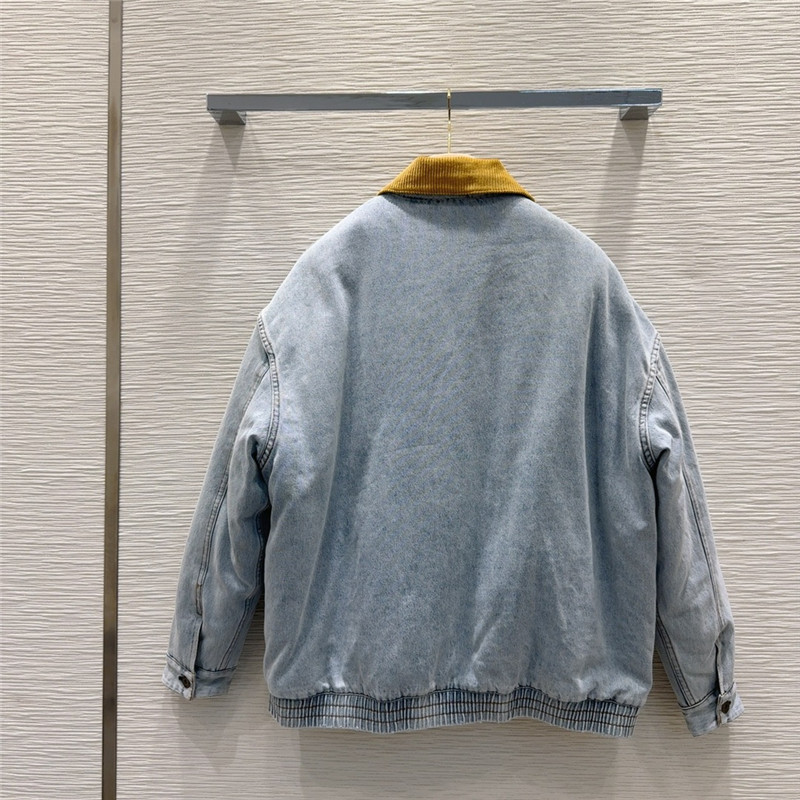 M1um1u denim quilted jacket