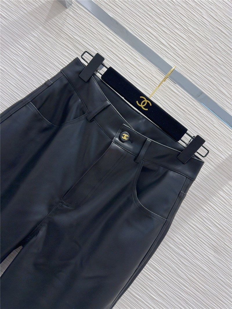 Ch**el leather trousers