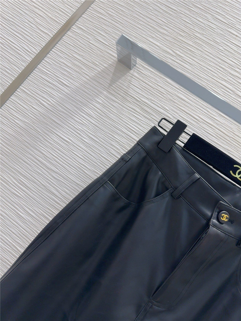 Ch**el leather trousers
