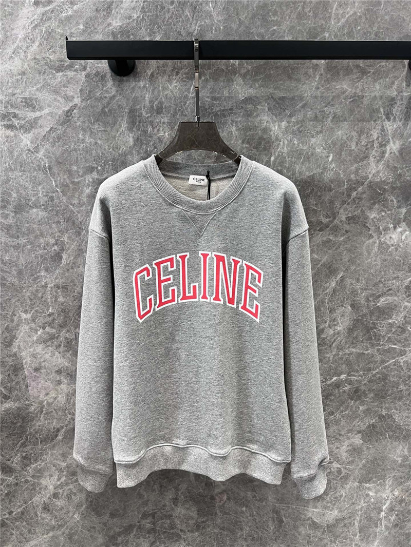 Ce1i*e logo cotton jersey sweatshirt grey