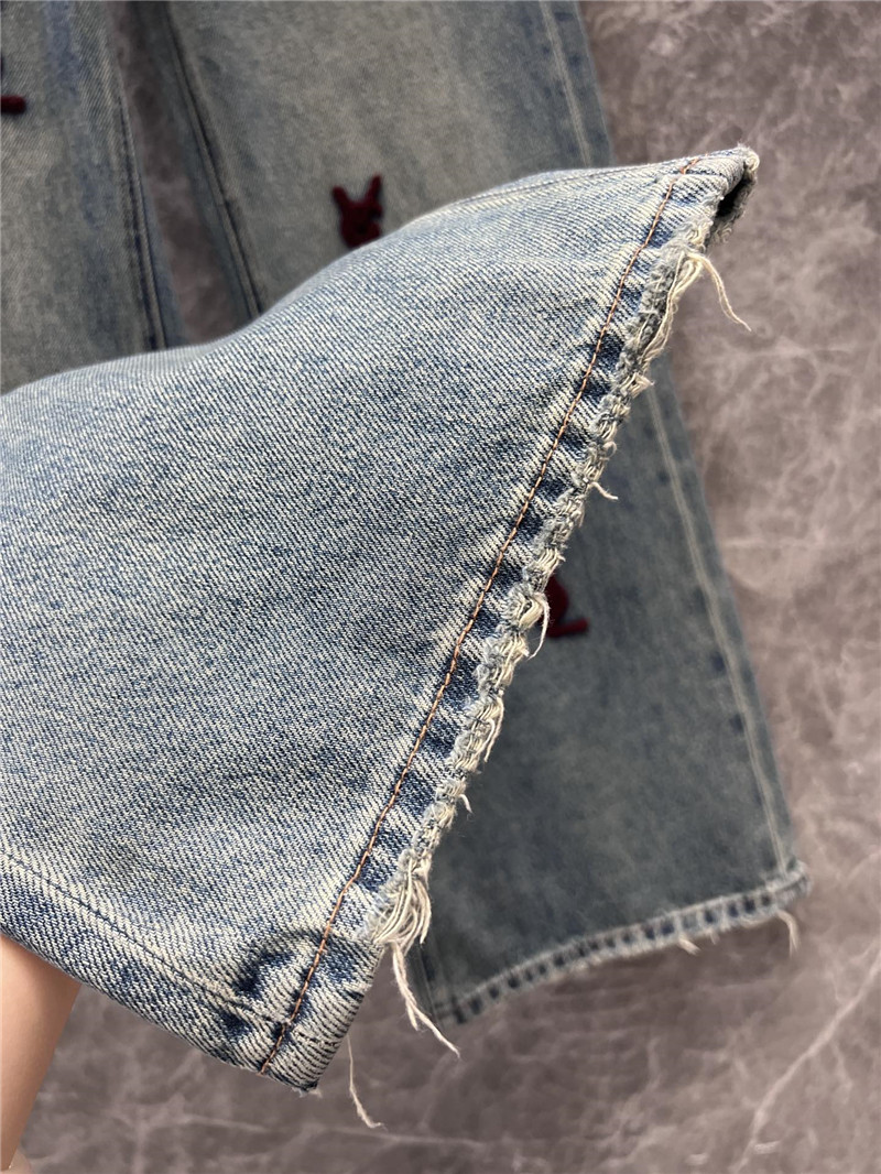 Y51 washed denim trousers