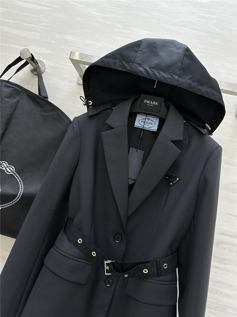 Pra*a hooded suit jacket