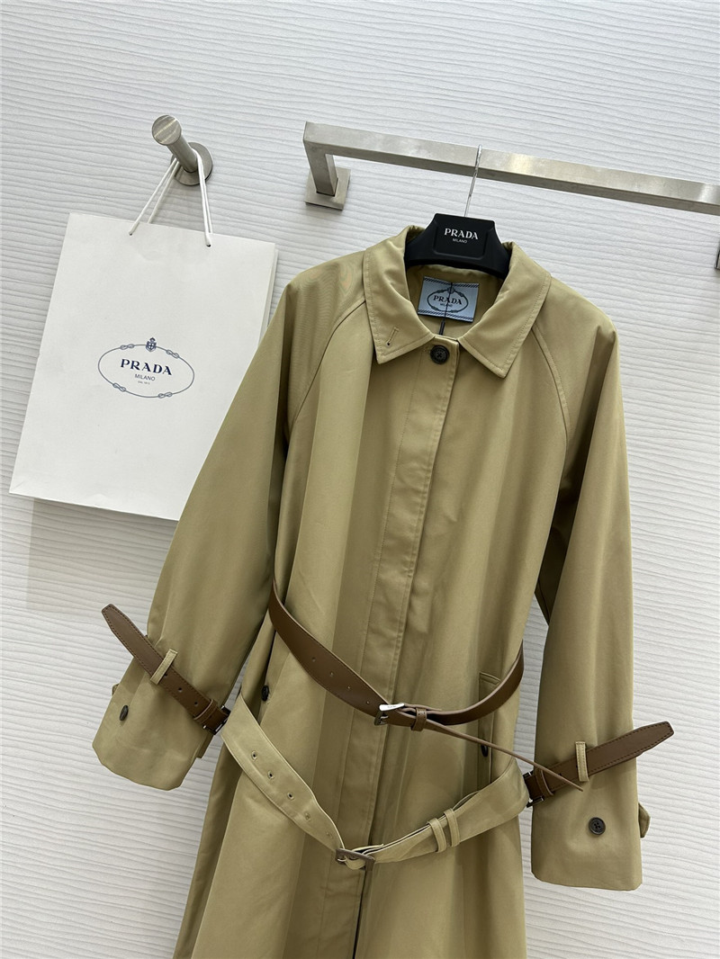 Pra*a long trench coat