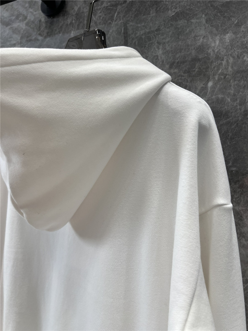 Ce1i*e loose cotton fleece hoodie in white