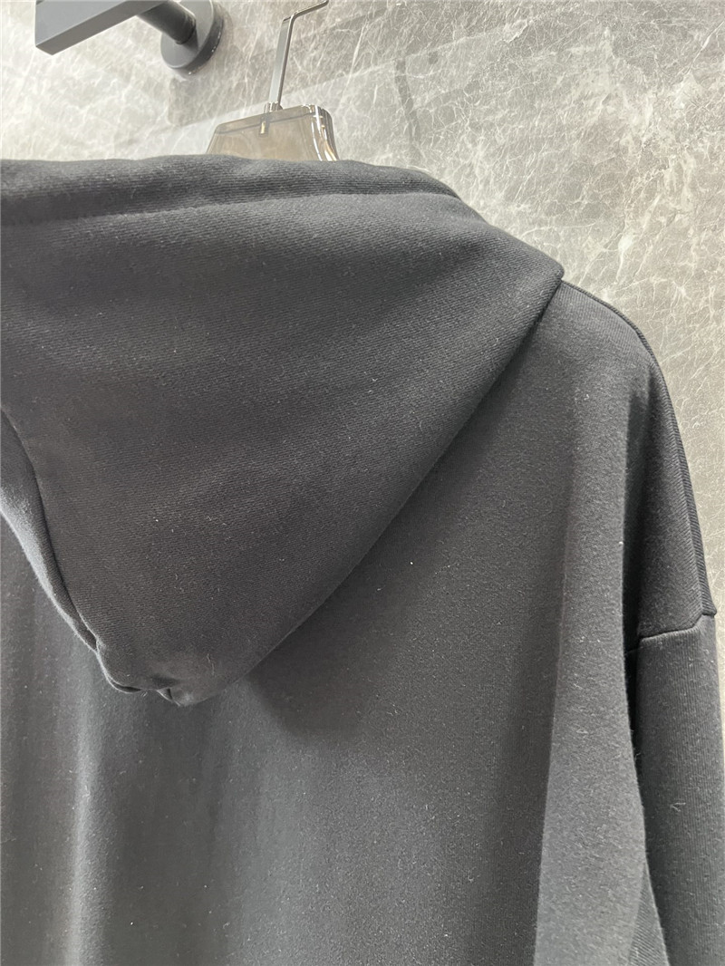 Ce1i*e loose cotton fleece hoodie in black