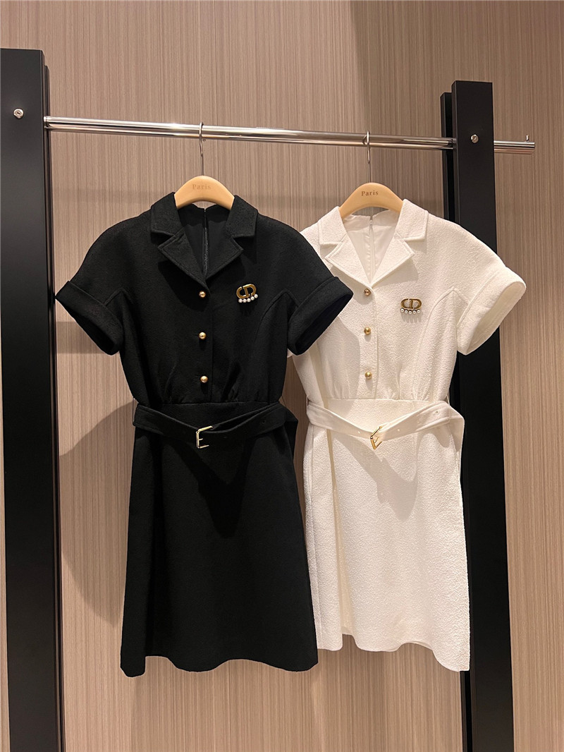 D10r rolled sleeve dress
