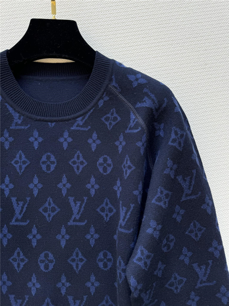 LV Monogram Crewneck Sweater Navy