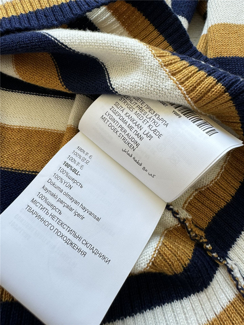 Pra*a logo contrast striped sweater