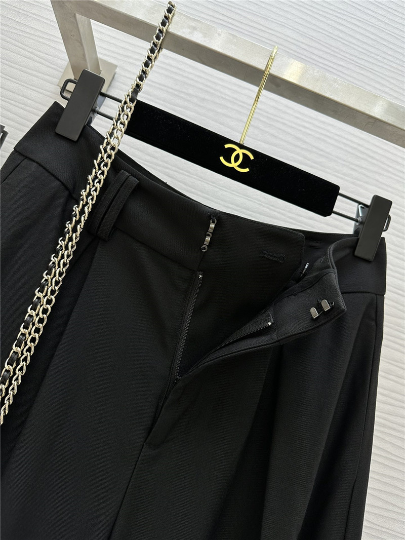 Ch**el straight leg wide hem trousers