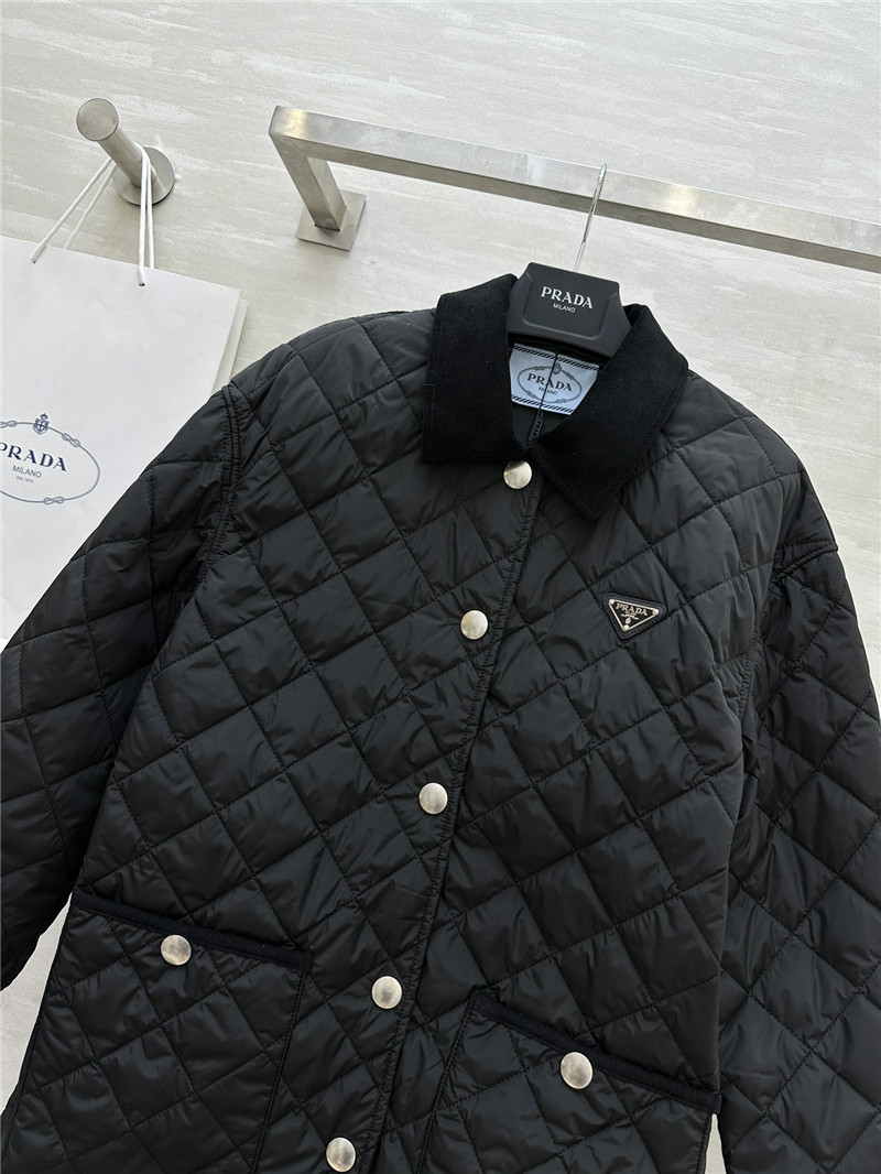 Pra*a mid-length lapel coat