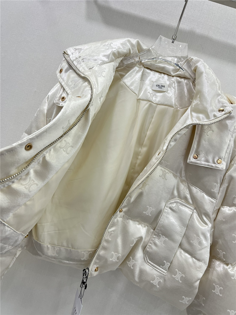 Ce1i*e flocked satin down jacket
