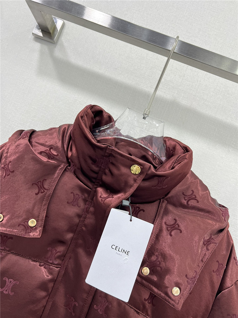 Ce1i*e flocked satin down jacket