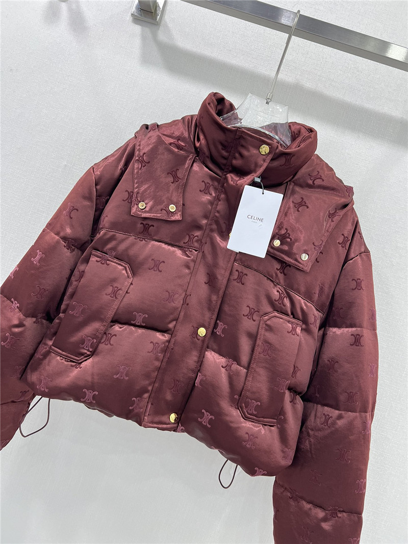 Ce1i*e flocked satin down jacket
