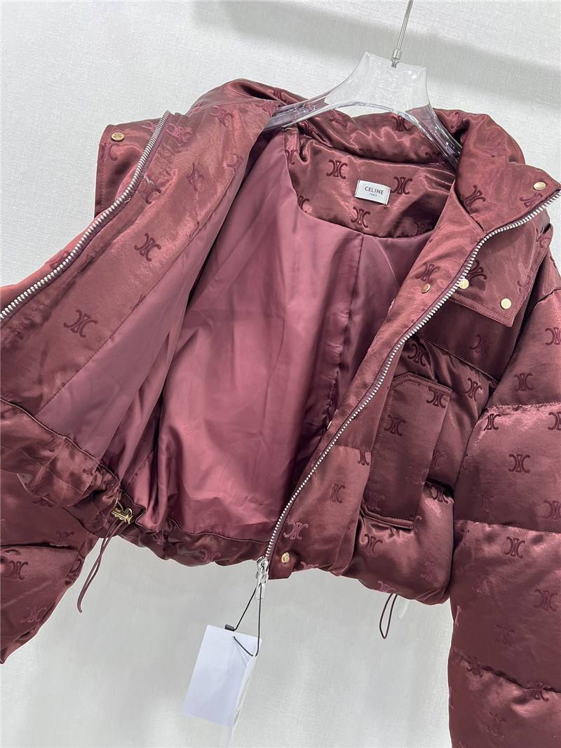 Ce1i*e flocked satin down jacket