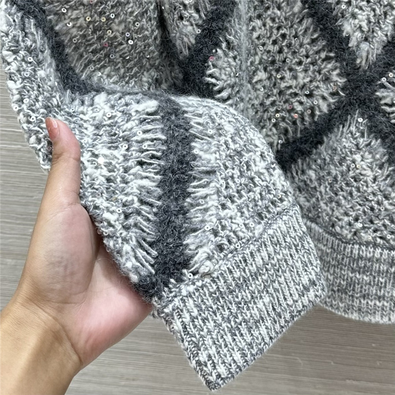 bc crochet D1am0nd sweater grey