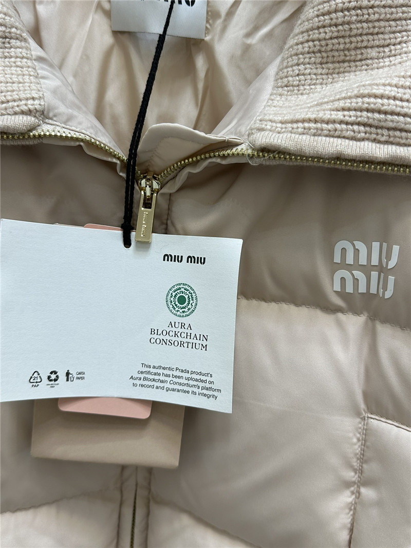 M1um1u wool collar down jacket