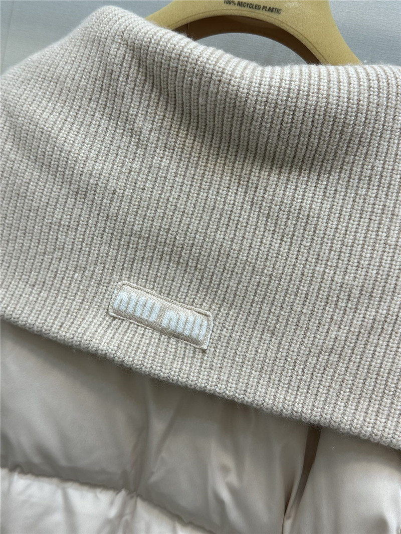 M1um1u wool collar down jacket