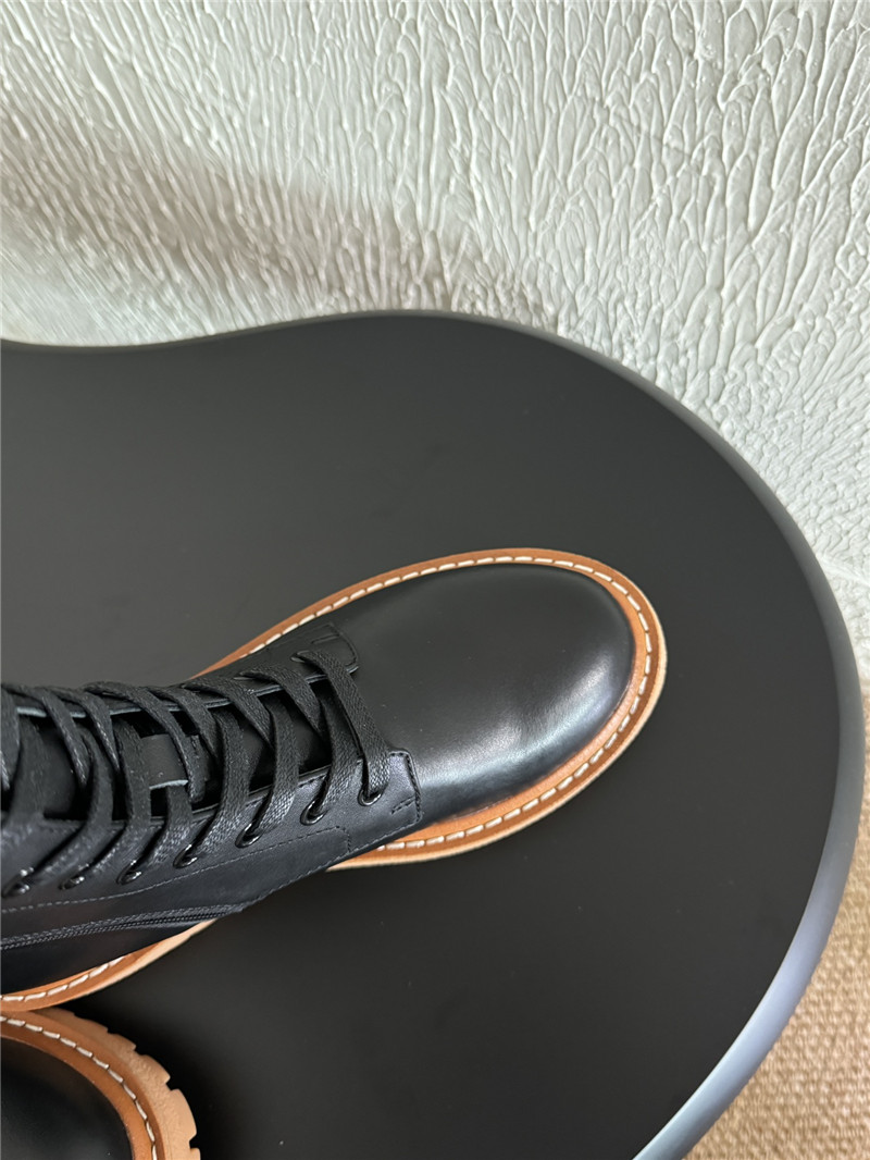 Pra*a lace-up embroidered logo chelsea boots