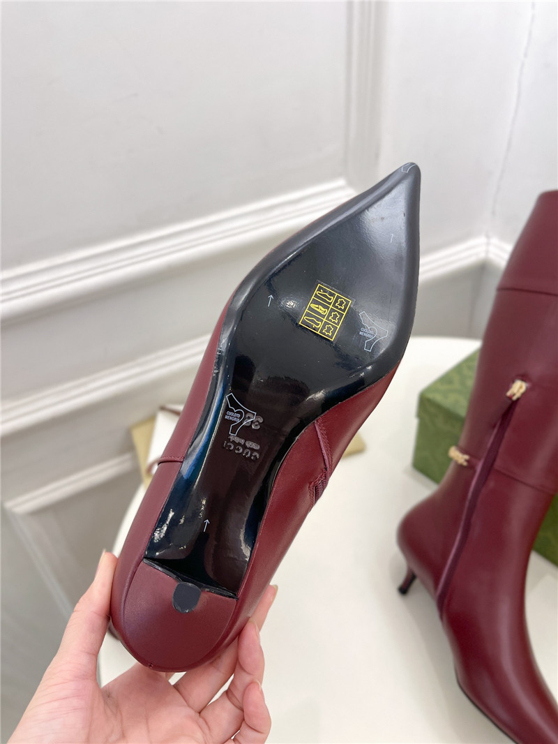 Gvc*1 signoria burgundy leather knee-high boots