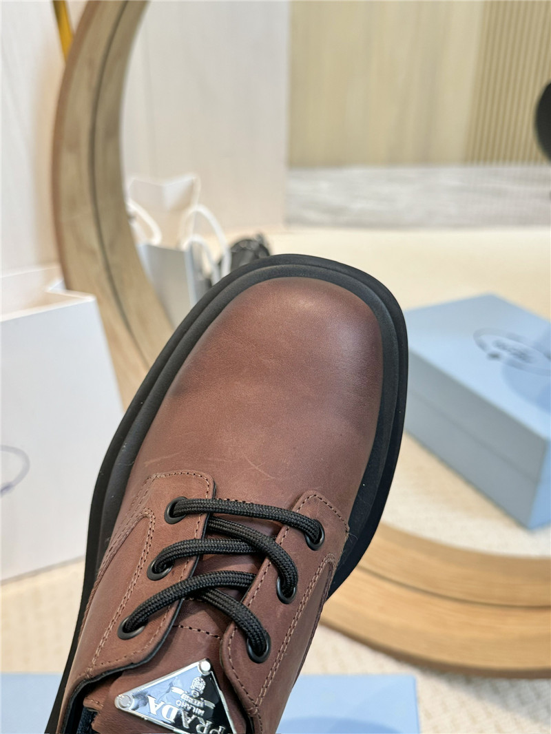 Pra*a suede leather triangle logo loafers sale