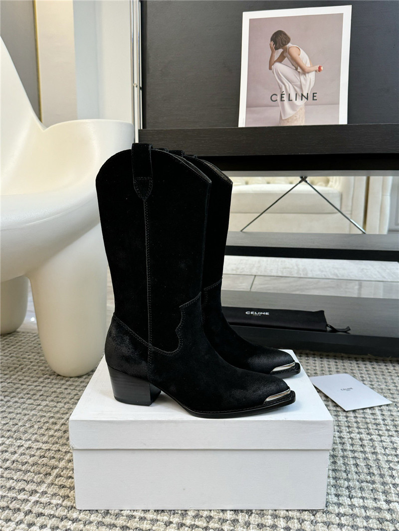 Ce1i*e suede cowboy mid boots