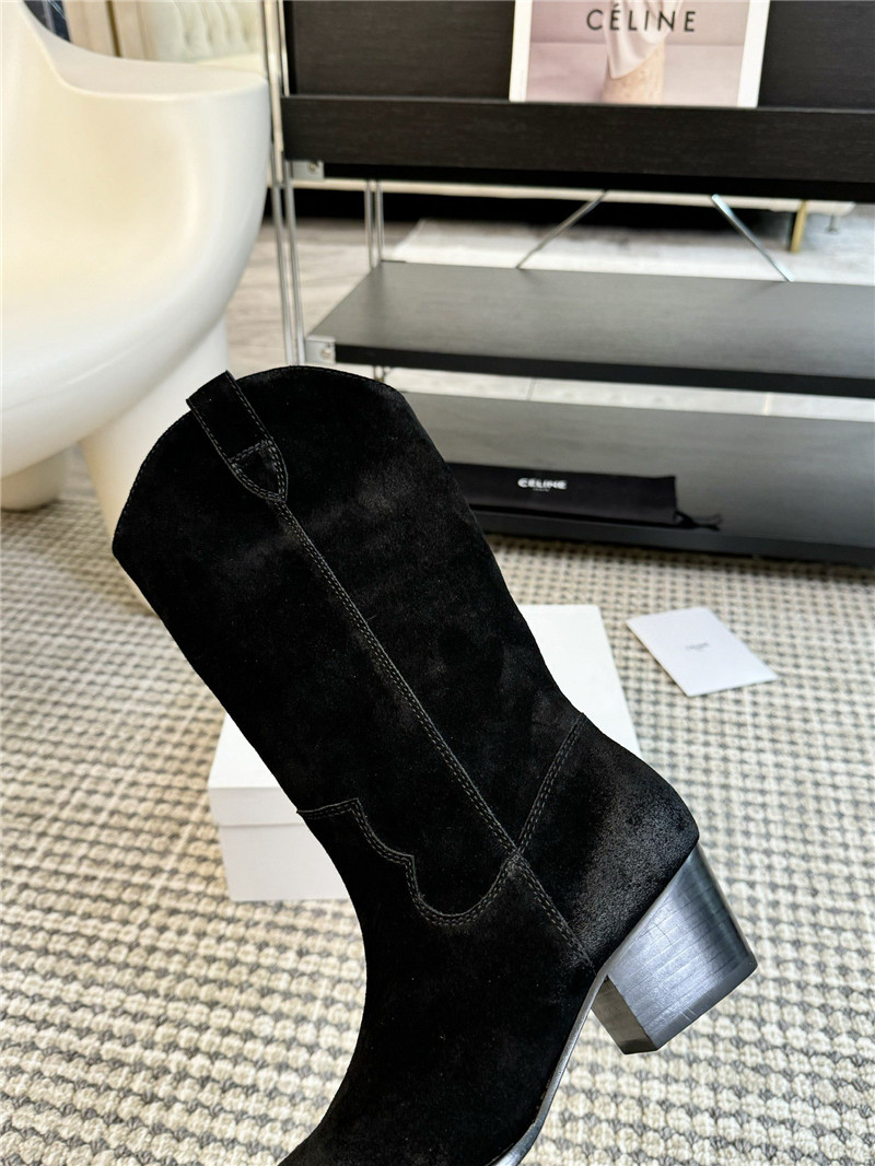 Ce1i*e suede cowboy mid boots