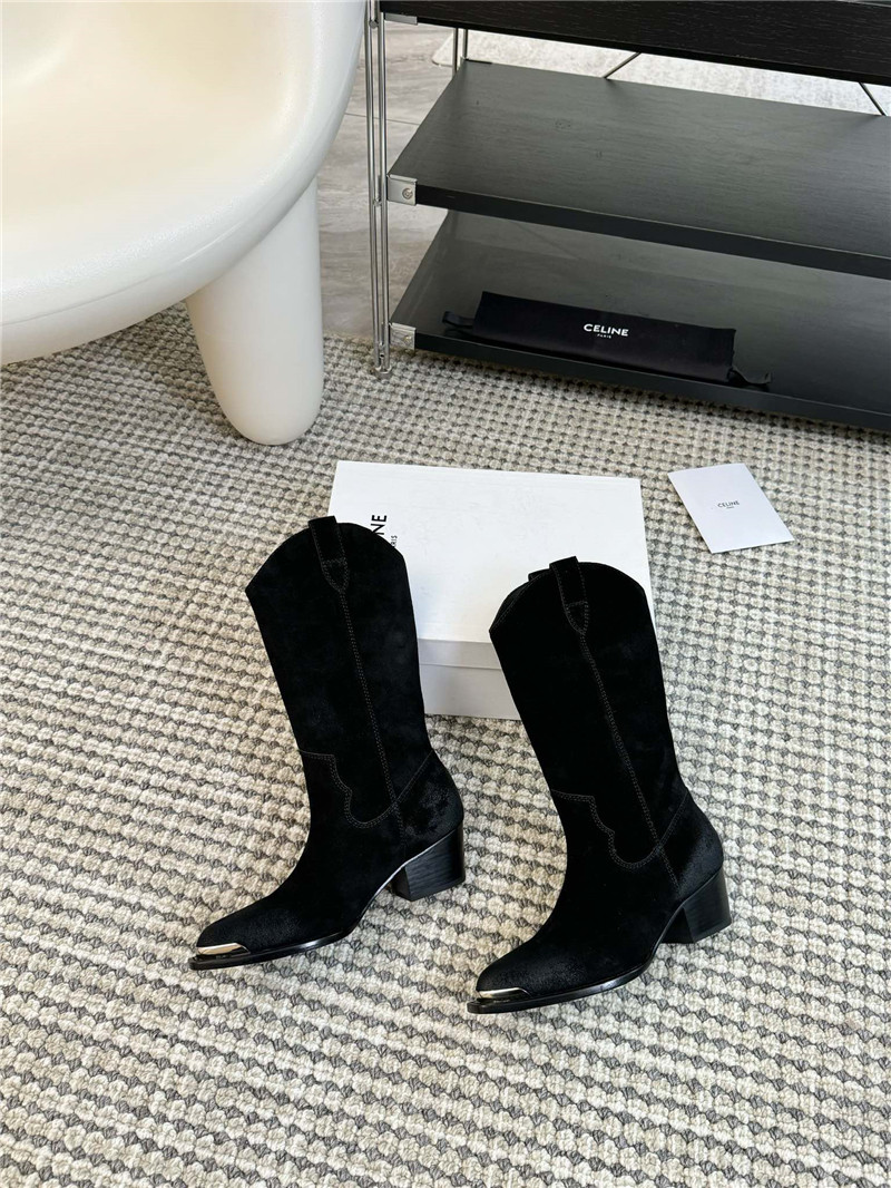 Ce1i*e suede cowboy mid boots