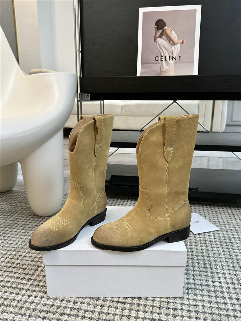 Ce1i*e cowboy leather boots